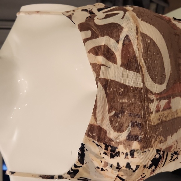 [Forever 21] Beige Print Spaghetti Strap Dress - Size L - Picture 4 of 8